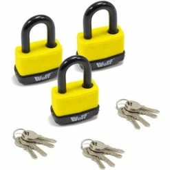 Wolf Heavy Duty 65mm Padlock - Pack Of 3