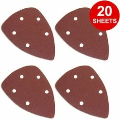Wolf 20pc Delta Sanding Sheets 80 Grit