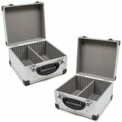 Wolf Aluminium Storage Case For 40 CDs - Set Of 2