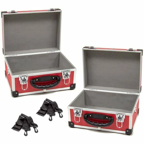 Wolf 320mm Aluminium Case In Red - Set Of 2 1 Wolf 320mm Aluminium Case In Red - Set Of 2