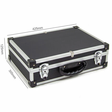 Wolf 425mm Aluminium Case In Black - Set Of 2 2 Wolf 425mm Aluminium Case In Black - Set Of 2 - Image 2